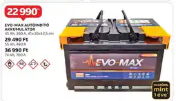 Auchan EVO-MAX AUTÓINDÍTÓ AKKUMULÁTOR ajánlat