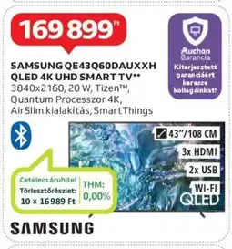 Auchan SAMSUNG QE43Q60DAUXXH QLED 4K UHD SMART TV ajánlat