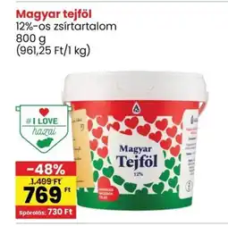 Interspar Magyar tejföl 800g ajánlat