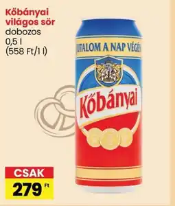 Kőbányai világos sör dobozos 0,5l