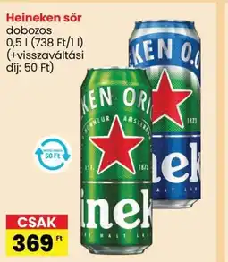 Interspar Heineken sör 0,5l ajánlat