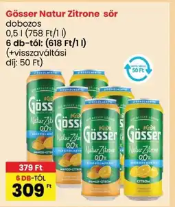 Gösser Natur Zitrone sör 0,5l
