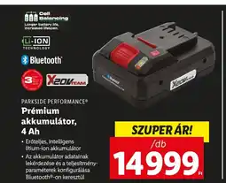 Lidl PARKSIDE PERFORMANCE® Prémium akkumulátor, 4 Ah 1db ajánlat