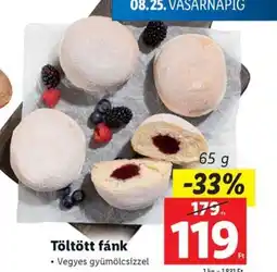 Lidl Töltött fánk 65g ajánlat