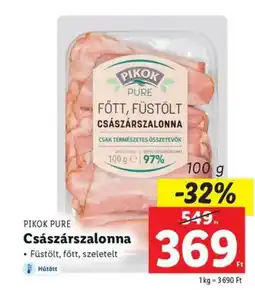Lidl PIKOK PURE Császárszalonna 100g ajánlat