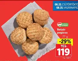 Lidl Betyár pogácsa 77g ajánlat