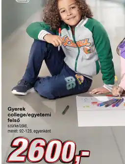 Gyerek college/egyetemi felső