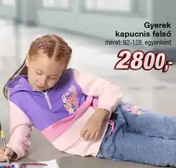 Gyerek kapucnis felső