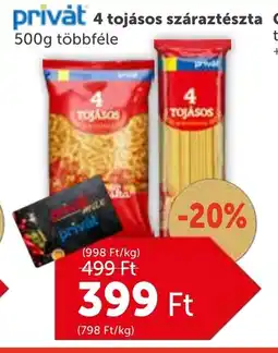 PRIVÁT Privȧt 4 tojásos száraztészta 500g ajánlat