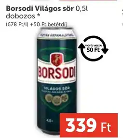 PRIVÁT Borsodi Világos sör 0,5l ajánlat