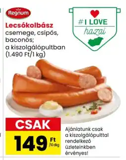 Spar Lecsókolbász 10dkg ajánlat