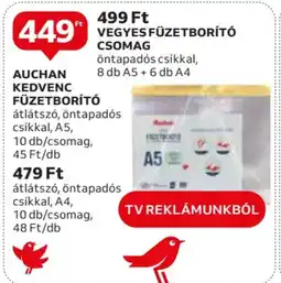 Auchan AUCHAN KEDVENC FÜZETBORÍTÓ 1cs ajánlat