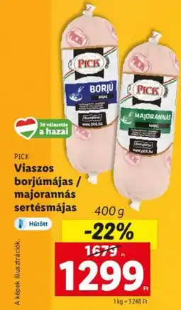 Lidl PICK Viaszos borjúmájas / majorannás sertésmájas 400 g ajánlat