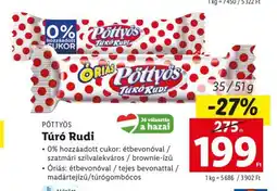 Lidl PÖTTYÖS Túró Rudi 35/51g ajánlat