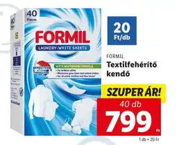 Lidl FORMIL Textilfehérítő kendő 40 db ajánlat