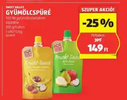 ALDI SWEET VALLEY GYÜMÖLCSPÜRÉ 1tubus ajánlat