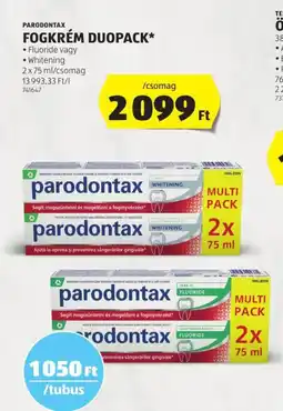 ALDI PARODONTAX FOGKRÉM DUOPACK 1csomag ajánlat
