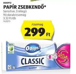 ALDI PAPÍR ZSEBKENDŐ 1 csomag ajánlat