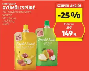 ALDI Sweet valley gyümölcspüré ajánlat