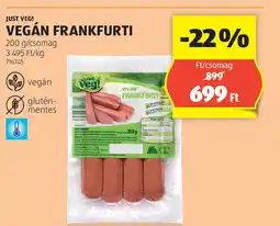 ALDI Just veg! Vegán frankfurti ajánlat