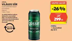 ALDI Gösser Világos sör ajánlat