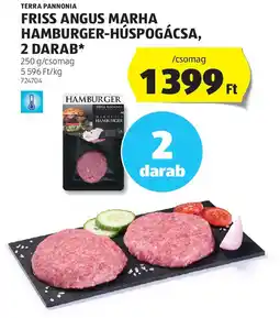 ALDI Terra pannonia Friss angus marha hamburger-húspogácsa ajánlat