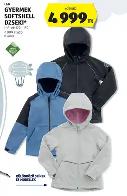 ALDI L&D gyermek softshell dzseki ajánlat