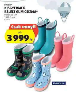 ALDI Impidimpi Kisgyermek bélelt gumicsizma ajánlat