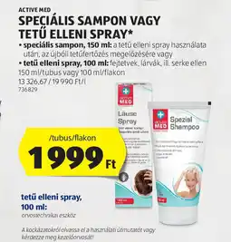 ALDI Active med Speciális sampon vagy tetű elleni spray ajánlat