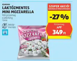 ALDI Szarvasi laktózmentes Mini mozzarella ajánlat