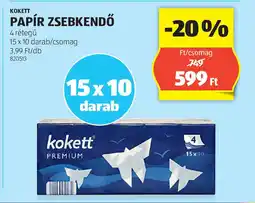 ALDI Kokett Papír zsebkendő ajánlat