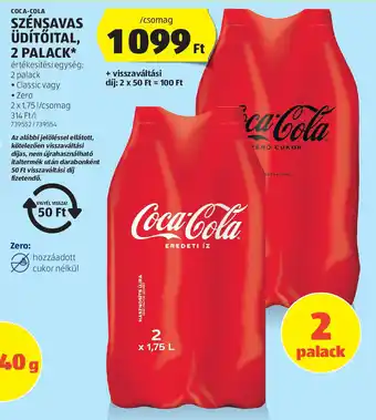 ALDI Coca-cola Szénsavas üdítőital ajánlat