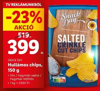 Lidl SNACK DAY Hullámos chips ajánlat