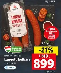 Lidl HAZÁNK KINCSEI Lángolt kolbász ajánlat