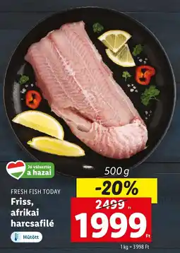 Lidl FRESH FISH TODAY Friss, afrikai harcsafilé ajánlat