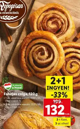 Lidl Fahéjas csiga ajánlat