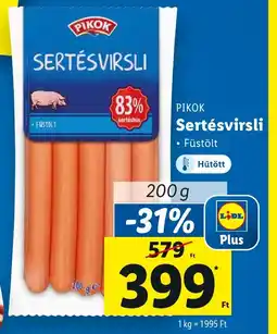 Lidl PIKOK Sertésvirsli ajánlat
