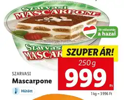 Lidl SZARVASI Mascarpone ajánlat