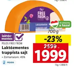 PILOS FREE FROM Laktózmentes trappista sajt