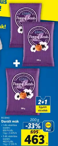 BELBAKE Darált mák