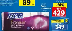 Lidl FLORALYS Papír zsebkendő ajánlat