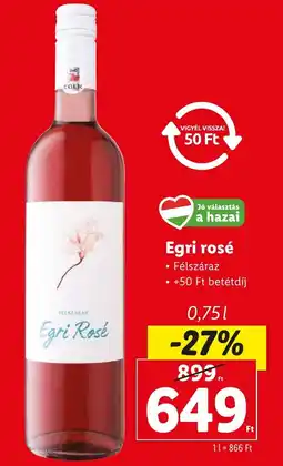 Lidl Egri Rosé ajánlat