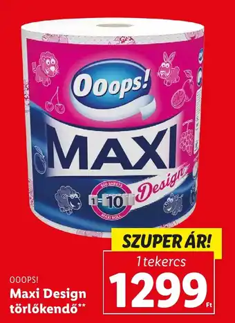 Lidl OOOPS! Maxi Design törlőkendő ajánlat