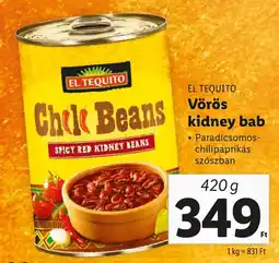 Lidl EL TEQUITO Vörös kidney bab ajánlat