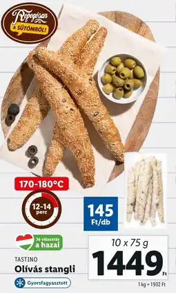 Lidl TASTINO Olívás stangli ajánlat