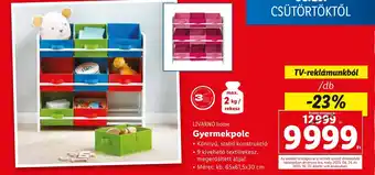 Lidl LIVARNO home Gyermekpolc ajánlat