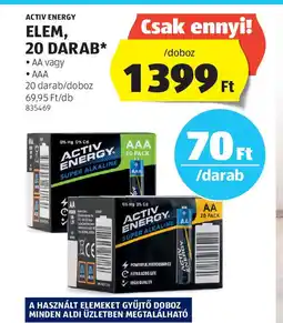 ALDI Activ energy Elem ajánlat