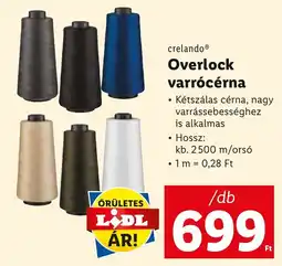Lidl Crelando Overlock varrócérna ajánlat