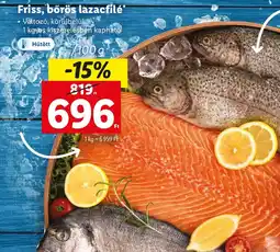 Lidl Friss, bőrös lazacfilé ajánlat