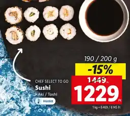 Lidl CHEF SELECT TO GO Sushi ajánlat